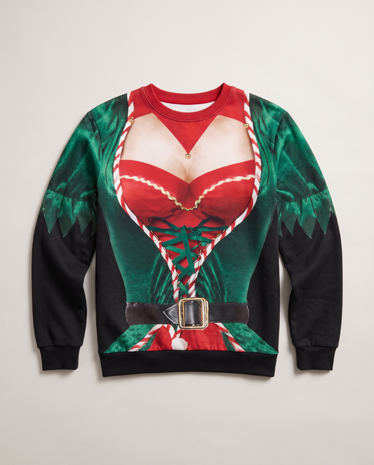 Naughty Elf Sweatshirt studio shot
